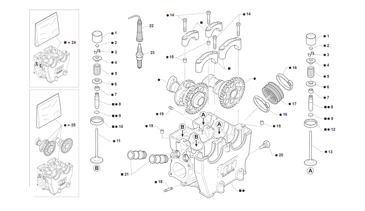 4T 450 FI MX DE 2012 A 2014 - MOTOR - CABEZA DEL MOTOR